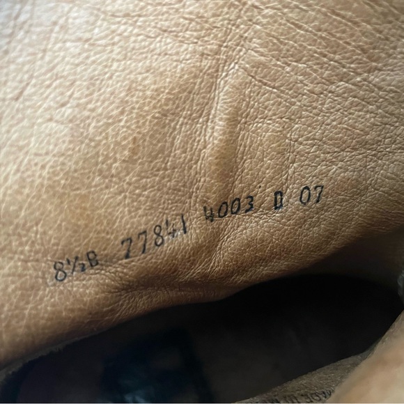 FRYE 77841 4003 D07 Leather Short Brown Carmel Cowboy Boots W 8.5 - Picture 8 of 11